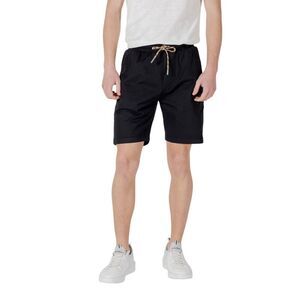 Gianni Lupo Black Cotton Bermuda Men's Shorts